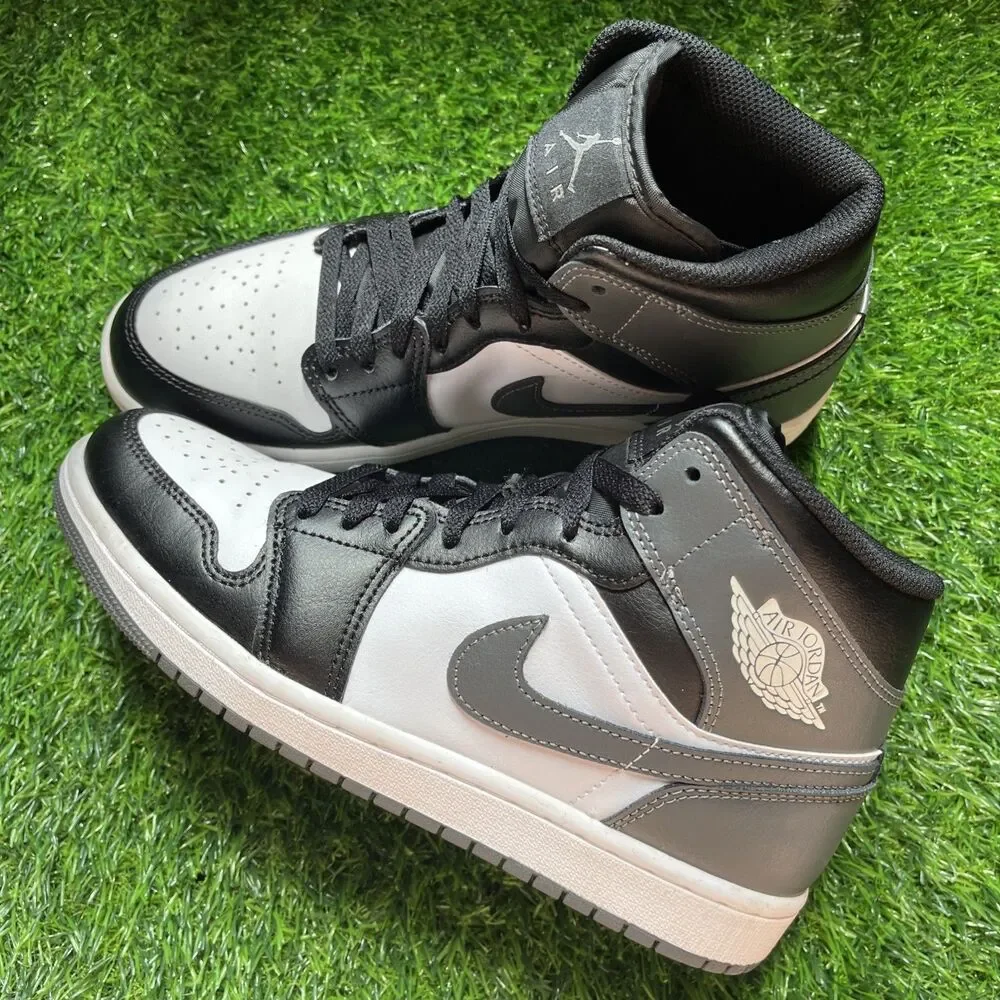 Nike Air Jordan 1 Mid Black Iron Grey White DQ8426-001 Men's Size 8